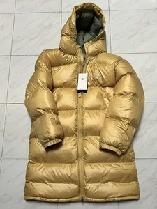 Kids XL Nike Therma-FIT Repel Puffer Hooded Winter Parka Jacket Gold FD2842-723 - Picture 1 of 2