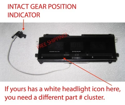 91-93 3.8l Chrysler Imperial & New Yorker 5th Avenue Digital Instrument Cluster Foto 1 de 4