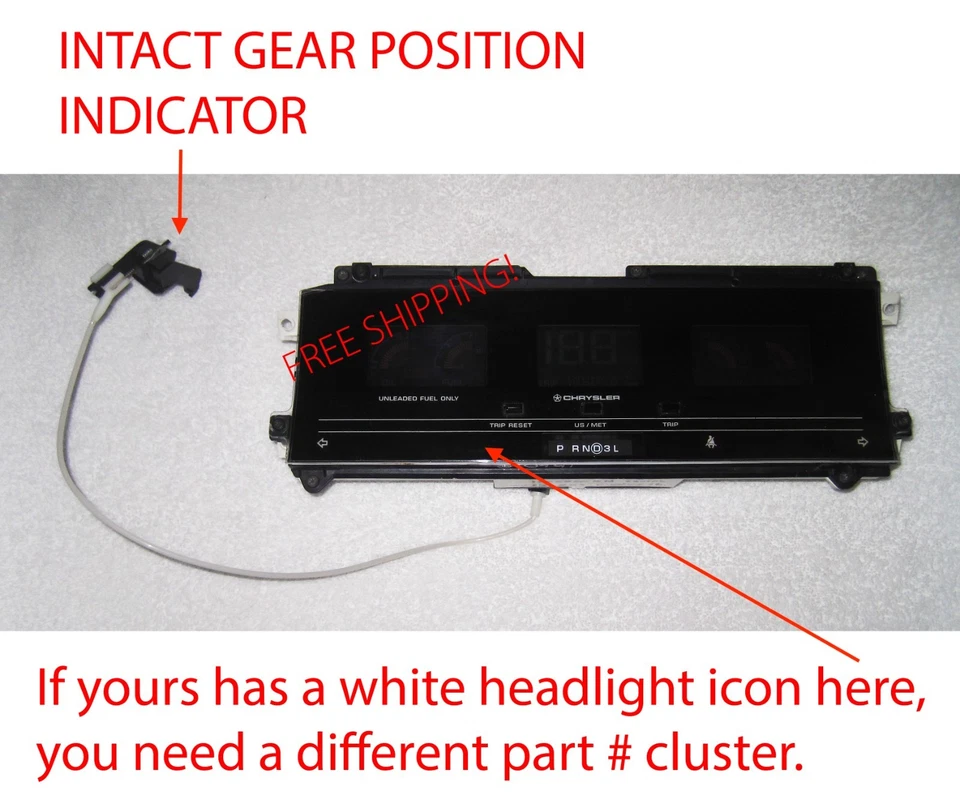 91-93 3.8l Chrysler Imperial & New Yorker 5th Avenue Digital Instrument Cluster - Imagem 1 de 4