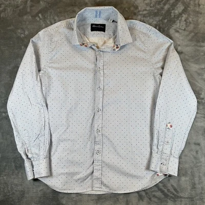 Camisa Robert Graham Para Hombres XL Estampado de Puntos Moderna Americana Con Botones Informal Preppy Foto 1 de 4