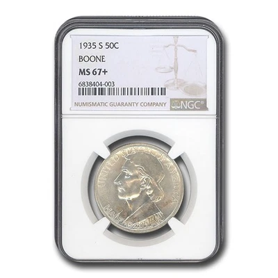 1935-S Daniel Boone Bicentennial Half Dollar MS-67+ NGC - Image 1 of 3