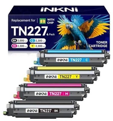 Paquete de 4 tóneres TN229XL de alto rendimiento para Brother MFC-L3780cdw HL-L3280cdw L3220cdw Foto 1 de 4