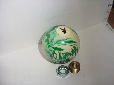 PLAYBOY Marbled Green & White #2  Custom Shift Knob  2 1/4" All Vehicle Types - Image 1 of 2