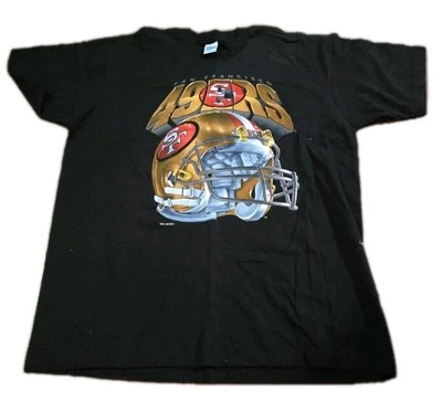 Camiseta vintage 1994 Salem Sportswear SAN FRANCISCO 49ERS CASCO (XL) Foto 1 de 4