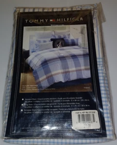 Tommy Hilfiger Heritage Blue Plaid Euro Sham - UVP 70 $ - Bild 1 von 2