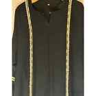 Palestyńska indyjska sukienka strój ozdobiona koronką niestandardowa EUC czarna złota średnia szerokość wmn