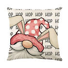 Easter Pillowcase Washable Decorative Happy Easter Rabbit Gnome Pattern