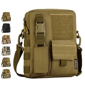 Men Messenger Bag School Shoulder Canvas Vintage Crossbody Military Satchel Bag - Picture 1 of 34