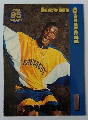 KEVIN GARNETT, 1995 COLLECT-A-CARD PRO DRAFT ROOKIE CARD #8 - Image 1 of 3