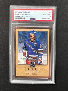 1996 Donruss Elite Mark Messier Gold PSA 8 1111/2000 🔥 Pop 1
