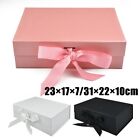 Folding Flat Gift Box with Matching Inner Color Easy Assembly in Seconds