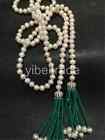Long Freshwater Pearl Necklace Green Tassel Women Jewelry 50Accept Order Any Le
