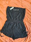 NEW w/tags BEBE Womens Strapless Romper Swim Cover Up size Large