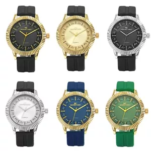 48mm Montres Carlo Men's Silicone Band Luxury Sports Analog Fashion Dress Watch - Picture 1 of 8