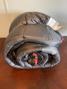 "Saco de dormir Coleman ZipPlow 36x84"" tamaño adulto rectangular 4 lb relleno gris camping" - Imagen 1 de 7