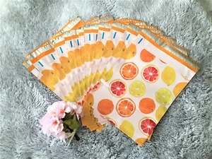 20 Stck. - 100 Stck. Orange Zitrus Designer Poly Versandtasche Kunststoff Umschlag Versandtasche - Bild 1 von 1