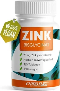 Zink 25mg 365 Tabletten vegan – Bisglycinat Chelat hochdosiert Jahresvorrat - Bild 1 von 6