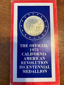 1973 Official California Medallion American Revolution Bicentennial Sterling - Picture 1 of 6