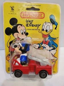 MATCHBOX 1979 WALT DISNEY Character Car WD-1-A3 MICKEY MOUSE Fire Bister Pack - Picture 1 of 3