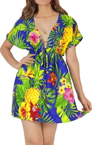 HAPPY BAY Women's Swimwear Bikini Dress Beachwear Cover Up M-L Royal, Pineapple - Picture 1 of 3
