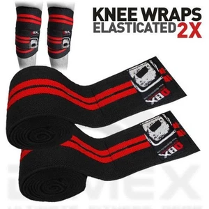 Weight Lifting Knee Wraps Elasticated Gym Workout Straps Cotton Bandage 2X - Picture 1 of 1