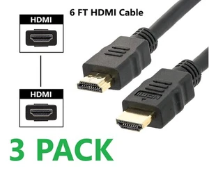 3 PACK High-Speed HDMI to HDMI Cable Male to Male Cord UHD 4K HD - 6 ft (1.8 m)™ - Picture 1 of 10