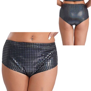 Womens Briefs Rave Underwear Square Shorts Elastic Waistband Underpants Sequin - Picture 1 of 103