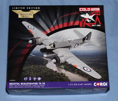 Corgi AA28602 Bristol Beaufighter TF.10 RD805 OPERATION FIREDOG 1949 Ltd Edition - Image 1 of 4
