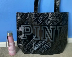 Victoria's Secret PINK TOTE + Water Bottle Girls Rule The World SIP SWELL ROSE - Picture 1 of 4
