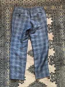 Dries Van Noten Blue Linen Cropped Trousers IT46 - Picture 1 of 7