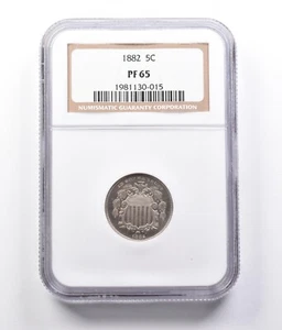 1882 Shield Nickel PF65 NGC *7149 - Picture 1 of 3