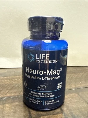 Life Extension Neuro-Mag - L-treonato de magnesio - 90 cuentas - CADUCIDAD 3/26 Foto 1 de 2