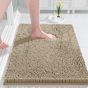 Chenille Bathroom Rug, 24x17, Extra Soft Absorbent Bath Rugs, Non-Slip, Bath ... - Picture 1 of 7
