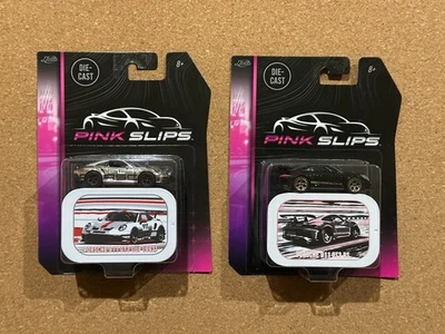 Lote de 2 - JADA Rosa Slips Porsche 911 GT3 RS Negro y 911 GT3 Cup 992 Cromo Foto 1 de 3
