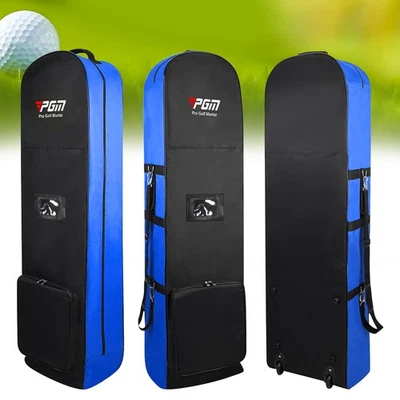 630D Nylon Golf Bag Travel Hard Case Club with Wheels Rolling Protector Foldable - Image 1 of 4