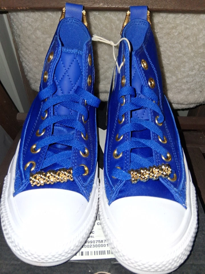 Converse - Zapato Tenis Game ROYAL/Dorado/Blanco, Talla 5, Nuevo En Caja Foto 1 de 4
