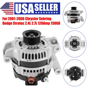 Alternator For 2001-2006 Chrysler Sebring Dodge Stratus 2.4/2.7L CW 120Amp 13868 - Bild 1 von 8