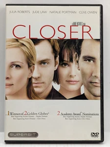 Closer DVD Reg 1 PAL PreOwned Julia Roberts Jude Law Natalie Portman Clive Owen - Picture 1 of 7