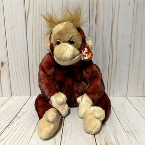Ty Beanie Buddies Schatz Affe Plüsch rot mattiert mit Ohrmarke 12 Zoll - Bild 1 von 11
