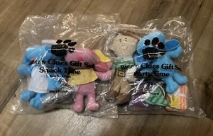 1998 Tyco Viacom Blue Clues Gift Set Snack Time / Party Time Plush New In Pkg - Picture 1 of 6