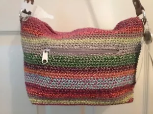 The Sak "Lauren" Borsa a mano da donna all'uncinetto multi ~ Nuova (GT004K) - Foto 1 di 12