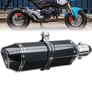 Universal 38-51mm Caliber Motorcycle Exhausts Pipe with Muffler 300MM DB Killer - Picture 1 of 8
