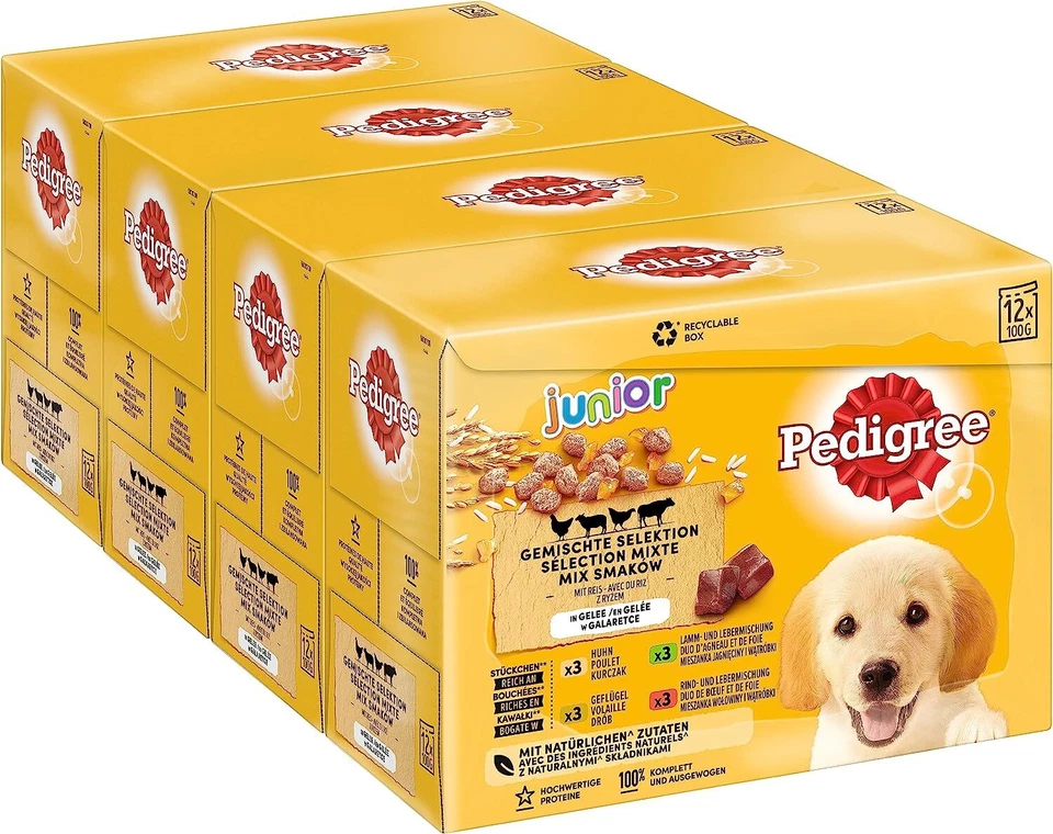 Pedigree Vital Protection Auswahl in Gelee Nass/-Hundefutter - 12x100g