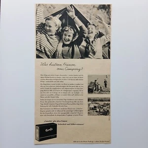 1954 Camelia Frauen Camping Hygiene Werbeanzeige Werbung Reklame Print Ad - Picture 1 of 1