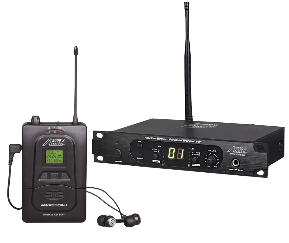 Audio2000'S AWM6304U 100 Selectable Frequency UHF In-ear Monitor System