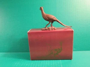 Avon American Wildlife Bronze Collection "The Ring Necked Pheasant" Figurine  - Picture 1 of 2