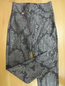 Joseph Ribkoff Silver Gray Shimmery Floral Dress Pants 4 NWOT - Picture 1 of 4