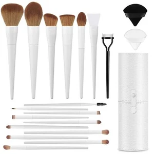 20PCs Makeup Brush Set Blending Concealer Blush Eyeshadow Powder Brush with Case - Picture 1 of 6