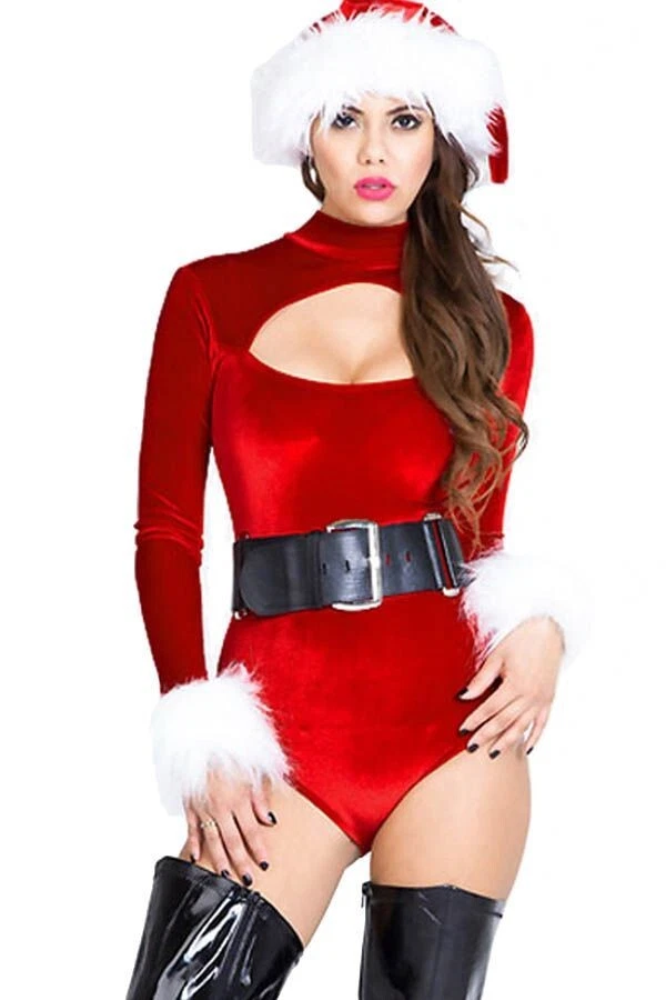 Miss Santa Claus Helper Romper Fancy Dress Costume Small UK 8-10 - Image 1 of 1