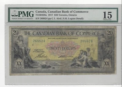 1917 Canadian Bank of Commerce $20 Note Cat#16-04-20a SN# 268824 PMG F-15 SL - Image 1 of 2